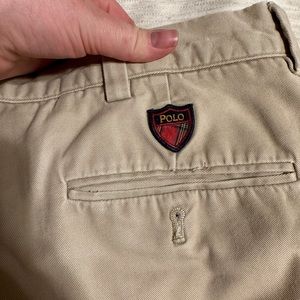 Vintage Polo Golf Patch Khaki Dress Shorts Size 35